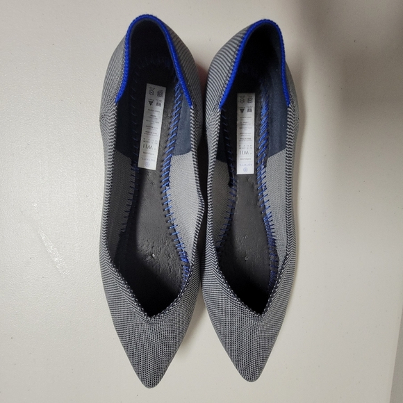 Rothy's The Point Cloud Grey Birdseye Flats Size 11. - Picture 13 of 14